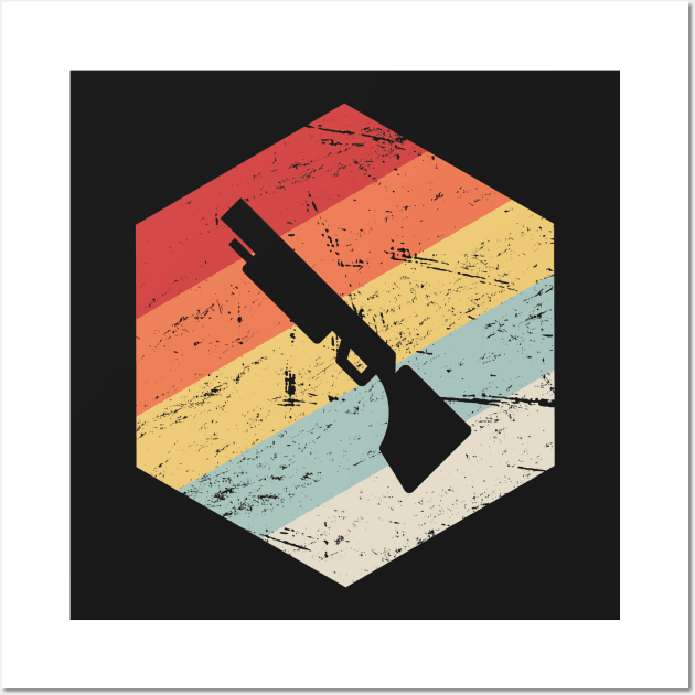 Retro 70s Shotgun Icon | Skeet Shooting Wall Art by MeatMan